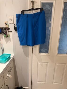 Cutter & Buck Royal Blue Flat Front Performance Shorts